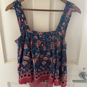 Natalie Martin Jasmine Top, Dahlia Indigo, Size Small